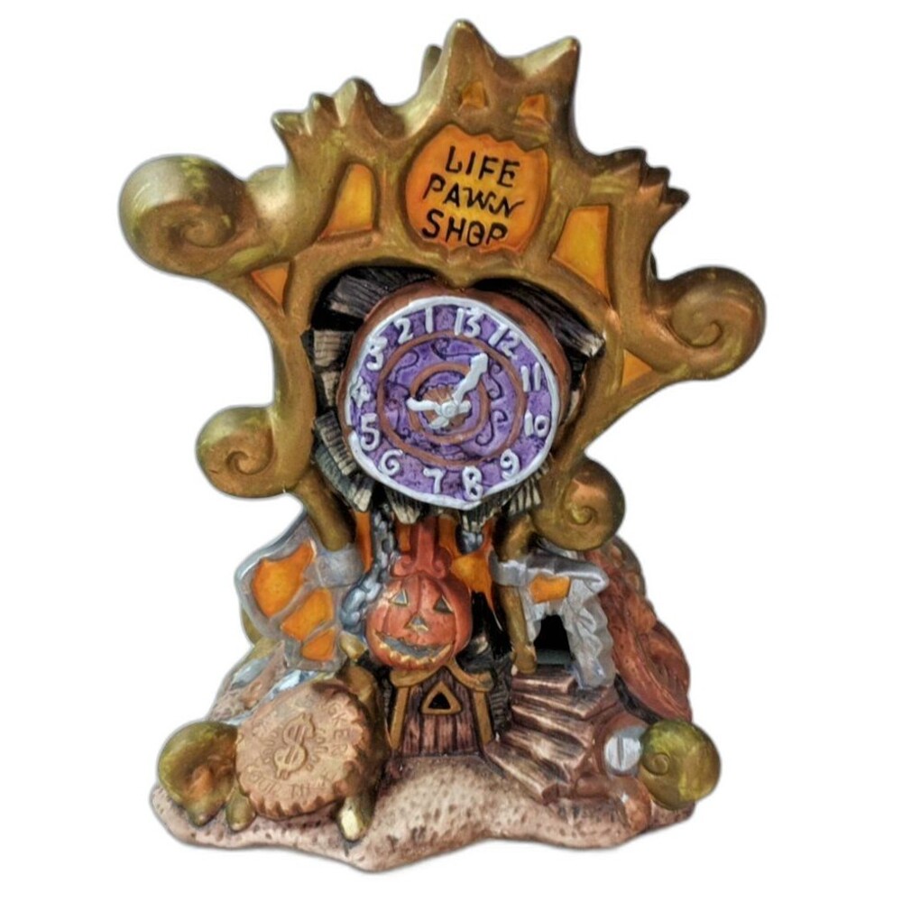 Life Pawn Shop Halloween Village Ceramic Building Spooky Town Decor